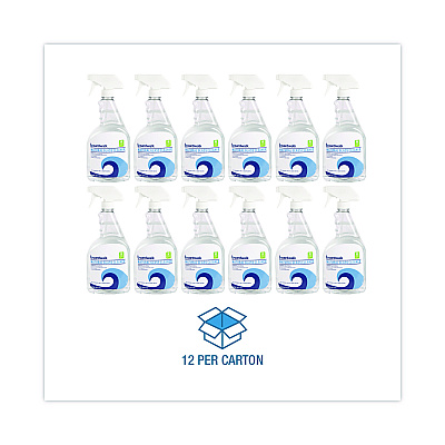 Boardwalk Natural Glass Cleaner, 32 oz Trigger Spray Bottle, 12/Carton (BWK47112G)