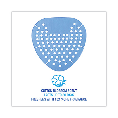 Boardwalk Gem Urinal Screens, Cotton Blossom Scent, Blue, 12/Box (BWKGEMCBL)