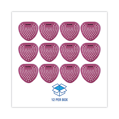Boardwalk Gem Urinal Screens, Spiced Apple Scent, Red, 12/Box (BWKGEMSAP)