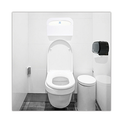 Boardwalk Toilet Seat Cover Dispenser, 16 x 3 x 11.5, White, 2/Box (BWKKD100)