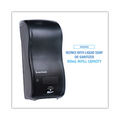 Boardwalk Bulk Fill Foam Soap Dispenser with Key Lock, 900 mL, 5.25 x 4 x 12, Black Pearl (BWKSHF900SBBW)