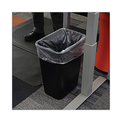 Boardwalk Soft-Sided Wastebasket, 41 qt, Plastic, Black (BWK41QTWBBLA)