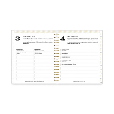 Blue Sky Day Designer Daily/Monthly Frosted Planner, Rugby Stripe Artwork, 10 x 8, Black/White Cover, 12-Month (July-June): 2025-2026 (137885)