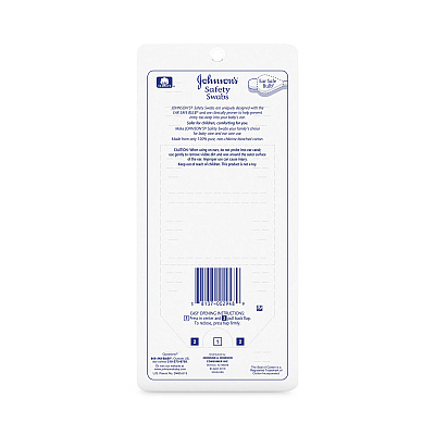 Johnson & Johnson Pure Cotton Swabs, Safety Swabs, 185/Pack (JOJ002948)