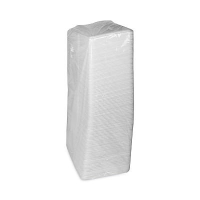 Pactiv Evergreen Supermarket Tray, #8S, 10 x 8 x 0.65, White, Foam, 500/Carton (PCT0TF108S00000)