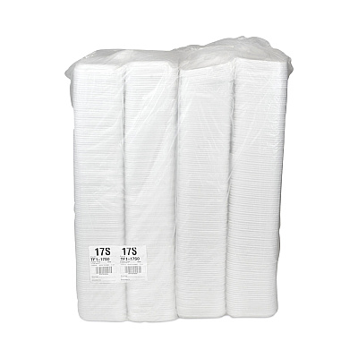 Pactiv Evergreen Supermarket Tray, #17, 8.3 x 4.8 x 0.65, White, Foam, 1,000/Carton (PCT0TF117S00000)
