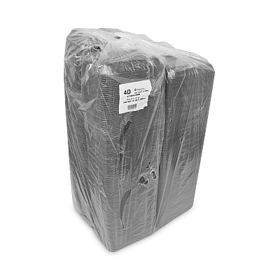 Pactiv Evergreen Supermarket Tray, #4D1, 9.5 x 7 x 1.25, Black, Foam, 500/Carton (PCT0TFB04D10000)