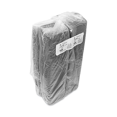 Pactiv Evergreen Supermarket Tray, #2, 8.2 x 5.7 x 0.91, Black, Foam, 500/Carton (PCT0TFB00200000)