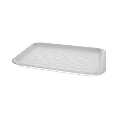 Pactiv Evergreen Supermarket Tray, #2S, 10.75 x 5.5 x 1.2, White, Foam, 500/Carton (PCT51P102S)