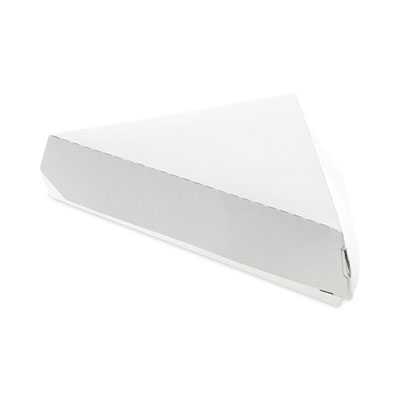Pactiv Evergreen Paperboard Hinged Container, Pizza Box, 8.26 x 6.56 x 1.5, White, Paper, 500/Carton (PCTD148CLMW)