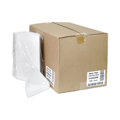 Pactiv Evergreen Paperboard Hinged Container, Pizza Box, 8.26 x 6.56 x 1.5, White, Paper, 500/Carton (PCTD148CLMW)