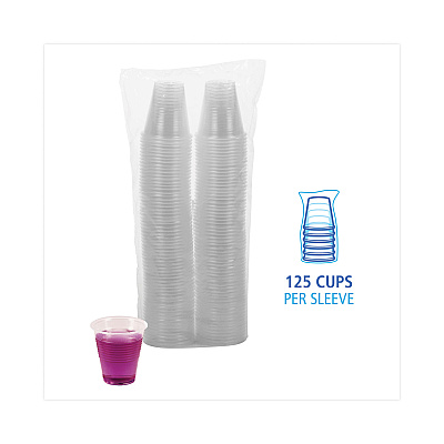 Boardwalk Translucent Plastic Cold Cups, 3 oz, Polypropylene, 125/Pack (BWKTRANSCUP3PK)
