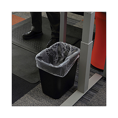 Boardwalk High-Density Can Liners, 10 gal, 6 mic, 24" x 23", Natural, Perforated Roll, 50 Bags/Roll, 20 Rolls/Carton (BWK242306)