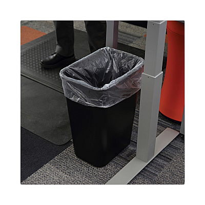 Boardwalk High-Density Can Liners, 16 gal, 6 mic, 24" x 33", Natural, Perforated Roll, 50 Bags/Roll, 20 Rolls/Carton (BWK243306)