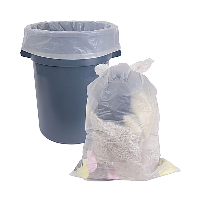 Boardwalk Industrial Drum Liners Rolls, 60 gal, 1.8 mil, 38" x 63", Clear, 75/Carton (BWKD38633CL)
