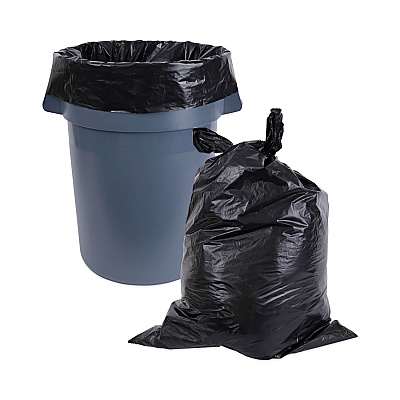 Boardwalk Industrial Drum Liners Rolls, 60 gal, 2.7 mil, 38" x 63", Black, 50/Carton (BWKD38634BN)