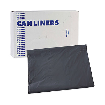 Boardwalk Linear Low Density Industrial Can Liners, 60 gal, 1.3 mil, 38" x 58", Gray, Flat Pack, 100/Carton (BWKG3858G)