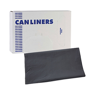Boardwalk Linear Low Density Industrial Can Liners, 45 gal, 1.3 mil, 40" x 46", Gray, Flat Pack, 100/Carton (BWKG4046G)