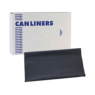 Boardwalk Linear Low Density Industrial Can Liners, 56 gal, 1.3 mil, 43" x 47", Gray, Flat Pack, 100/Carton (BWKG4347G)