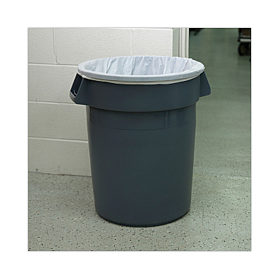 Boardwalk High Density Industrial Can Liners Flat Pack, 33 gal, 16 mic, 33" x 40", Natural, Flat Pack, 200/Carton (BWKH3340S)