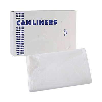 Boardwalk High Density Industrial Can Liners Flat Pack, 33 gal, 16 mic, 33" x 40", Natural, Flat Pack, 200/Carton (BWKH3340S)