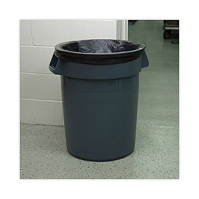 Boardwalk Linear Low Density Industrial Can Liners, 30 gal, 0.65 mil, 30" x 36", Black, Flat Pack, 200/Carton (BWKL3036H)