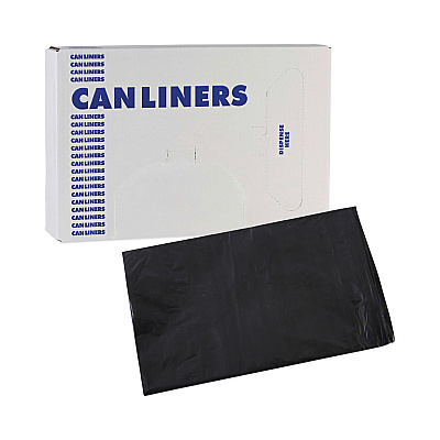 Boardwalk Linear Low Density Industrial Can Liners, 33 gal, 0.6 mil, 33" x 39", Black, Flat Pack, 200/Carton (BWKL3339H)