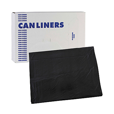 Boardwalk Linear Low Density Industrial Can Liners, 60 gal, 0.7 mil, 38" x 58", Black, Flat Pack, 100/Carton (BWKL3858H)