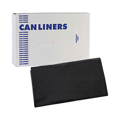 Boardwalk Linear Low Density Industrial Can Liners, 45 gal, 0.7 mil, 40" x 46", Black, Flat Pack, 100/Carton (BWKL4046H)
