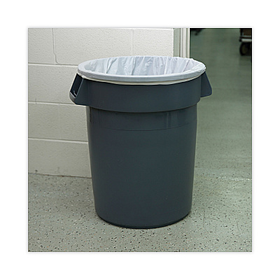 Boardwalk High Density Industrial Can Liners Coreless Rolls, 30 gal, 16 mic, 30" x 37", Natural, Perforated, 25 Bags/Roll, 20 Rolls/CT (BWKRH3037S)