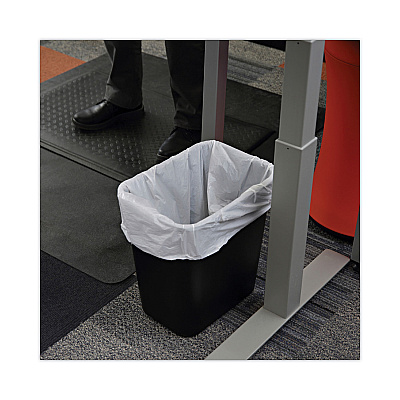 Boardwalk Linear Low Density Industrial Can Liners, 16 gal, 0.5 mil, 24" x 32", White, Flat Pack, 500/Carton (BWKW2432X)