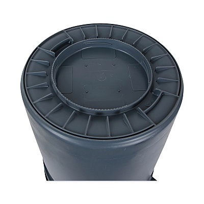 Boardwalk Round Waste Receptacle, 32 gal, Linear-Low-Density Polyethylene, Gray (BWK32GLWRGRA)