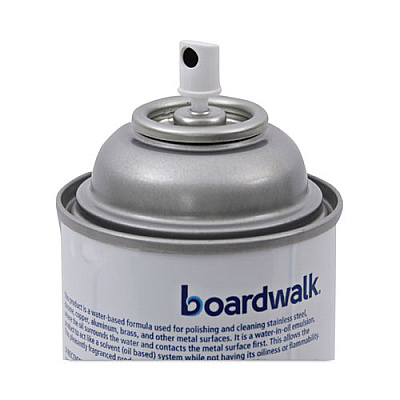 Boardwalk Stainless Steel Cleaner and Polish, Lemon, 18 oz Aerosol Spray, 12/Carton (BWK347ACT)