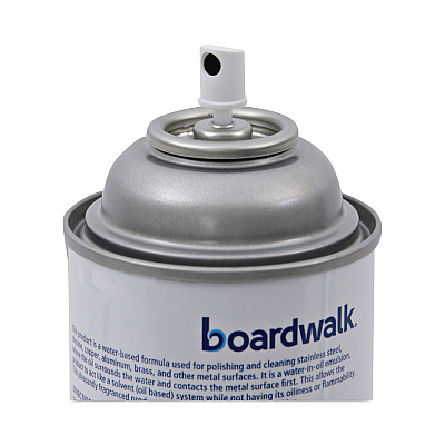 Boardwalk Stainless Steel Cleaner and Polish, Lemon, 18 oz Aerosol Spray (BWK347AEA)