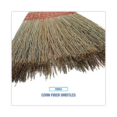 Boardwalk Parlor Broom, Corn Fiber Bristles, 55" Overall Length, Natural, 12/Carton (BWK926CCT)