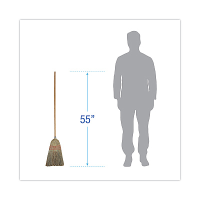 Boardwalk Parlor Broom, Corn Fiber Bristles, 55" Overall Length, Natural (BWK926CEA)