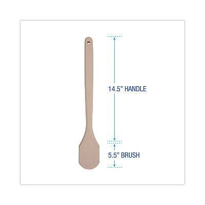 Boardwalk Utility Brush, Cream Nylon Bristles, 5.5" Brush, 14.5" Tan Plastic Handle (BWK4420)