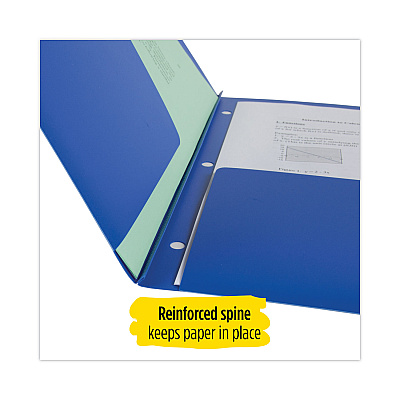 Five Star Two-Pocket Stay-Put Plastic Folder, 11 x 8.5, Assorted, 4/Pack (MEA38049)