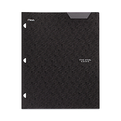 Five Star Two-Pocket Stay-Put Plastic Folder, 11 x 8.5, Assorted, 4/Pack (MEA38049)