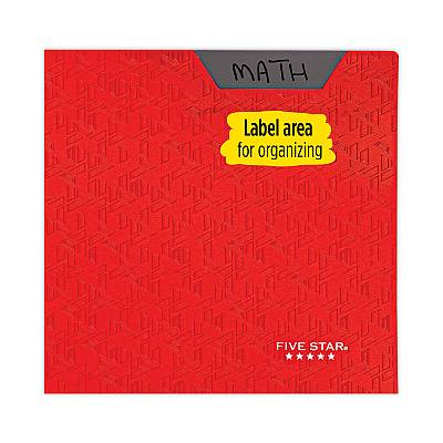 Five Star Two-Pocket Stay-Put Plastic Folder, 11 x 8.5, Assorted, 4/Pack (MEA38049)
