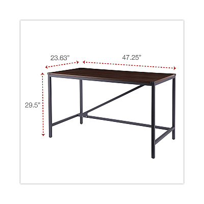 Alera Industrial Series Table Desk, 47.25" x 23.63" x 29.5", Modern Walnut (ALELTD4824WA)