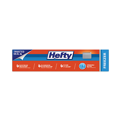 Hefty Slider Stand and Fill Freezer Storage Bags, 1 gal, 10.56" x 11", Clear, 25/Box (RFPR88073)