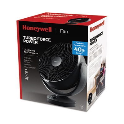 Honeywell TurboForce Power Air Circulator, 16", 3 Speeds, Black (HWLHF710)