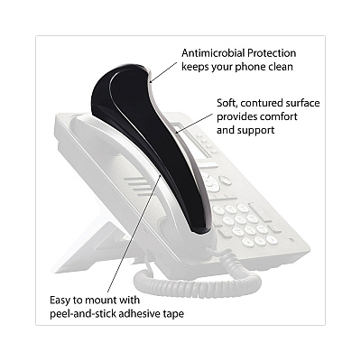 Softalk Standard Telephone Shoulder Rest, 2.63 x 7.5 x 2.25, Black (SOF101M)