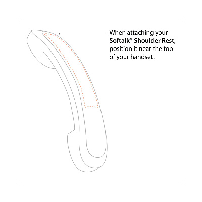 Softalk Standard Telephone Shoulder Rest, 2.63 x 7.5 x 2.25, Black (SOF101M)