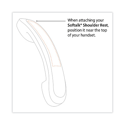 Softalk Standard Telephone Shoulder Rest, 2.63 x 7.5 x 2.25, Charcoal (SOF102M)