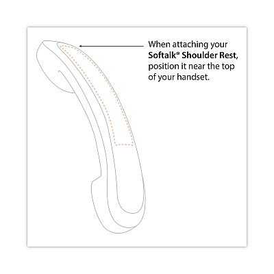 Softalk Standard Telephone Shoulder Rest, 2.63 x 7.5 x 2.25, Ivory (SOF105M)