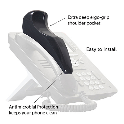 Softalk II Telephone Shoulder Rest, 2 x 6.75 x 2.5, Charcoal (SOF802M)