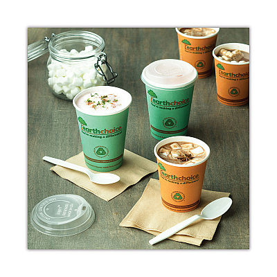 Pactiv Evergreen EarthChoice Compostable Paper Cup, 12 oz, Teal, 1,000/Carton (PCTDPHC12EC)