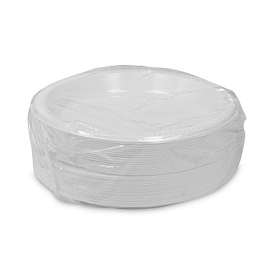 Pactiv Evergreen Meadoware Impact Plastic Dinnerware, Plate, 10.25" dia, White, 500/Carton (PCTMI10)